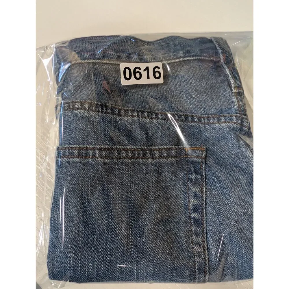 J. Crew Jean Skirt Women's Size 27 Medium Wash Raw Edge Hem(0616)